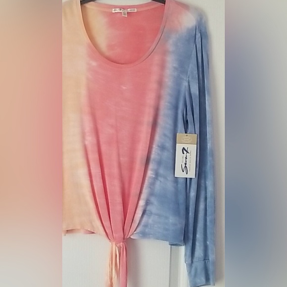 🆕🔥SEVEN7 SUPER SOFT&CHIC&STYLISH TIE DYE KNOT LONG SLEEVE SHIRT NWT!! BUNDLE🆙 - Picture 3 of 4